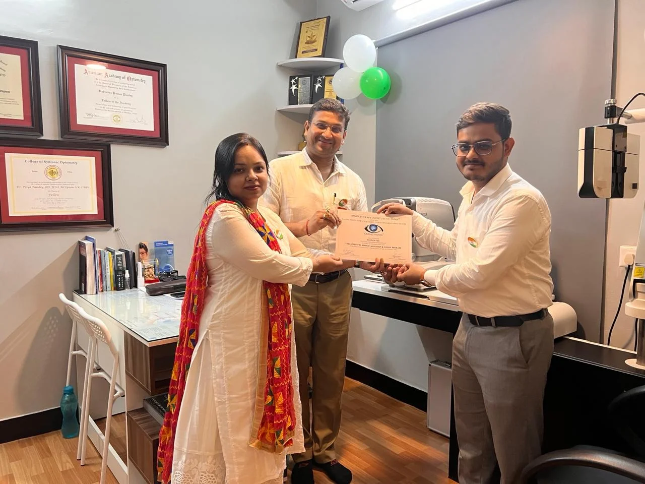 Optom. Sourin Pal at Fellowship graduation celebration, Vision Therapy Institute, Chennai